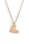 Nashelle 14k-gold Fill Initial Mini Heart Pendant Necklace In Gold/ R