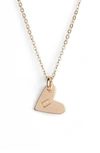 Nashelle 14k-gold Fill Initial Mini Heart Pendant Necklace In Gold/ D