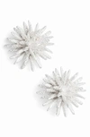 Karine Sultan Large Stud Earrings In Silver