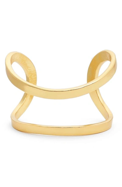 Karine Sultan Elise Minimalist Cuff In Gold