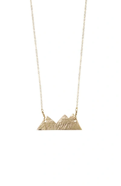 Nashelle Three Sisters Mountain Necklace In Gold
