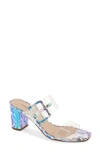 Chinese Laundry Yippy Block Heel Sandal In Opal Multi Faux Leather