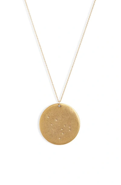Set & Stones Constellation Pendant Necklace In Gold - Leo