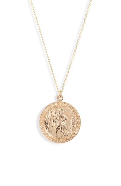 Set & Stones Saint Christopher Necklace In Gold