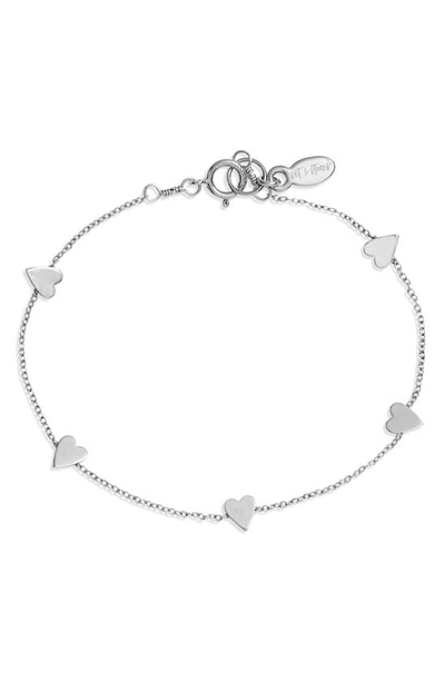 Set & Stones Ryanne Heart Bracelet In Silver