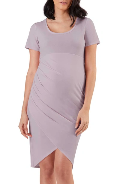 Stowaway Collection Becca Maternity Sheath Dress In Lavender