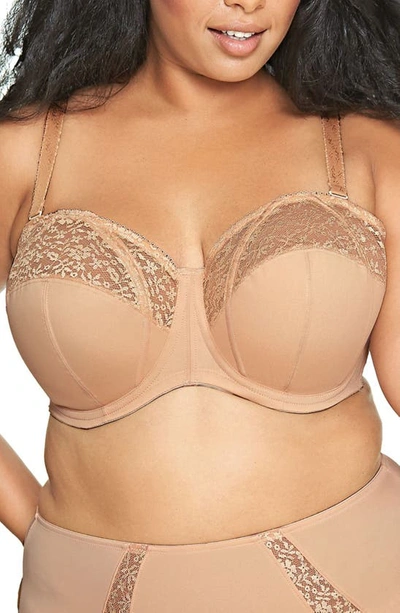 Goddess Adelaide Full Figure Strapless Underwire Bra In Sand