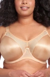 Goddess Yvette Full Figure Molded Underwire Bra In Sand