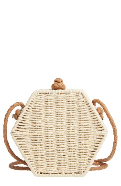 Mali + Lili Lexi Woven Crossbody Bag In Natural