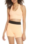Free People Fp Movement Free Throw Crop Tank In Peach Horizon