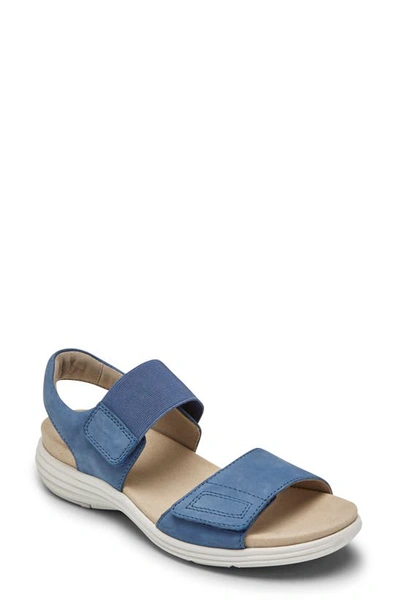 Aravon Beaumont Sandal In Blue Multicolor Leather