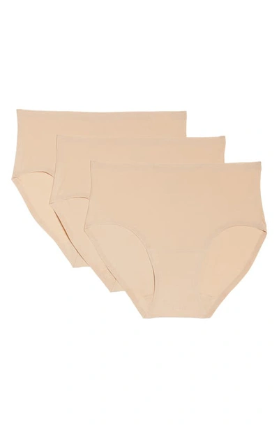 Chantelle Lingerie Soft Stretch 3-pack Seamless Hipster Briefs In Nude