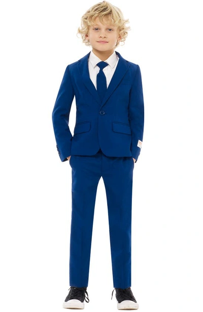 Opposuits Kids' Boys Navy Royale Solid Slim Fit Suit In Blue
