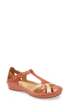 Pikolinos 'p. Vallarta 655' T-strap Sandal In Scarlet Leather