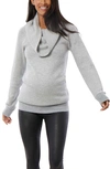 Ingrid & Isabelr Cowl Neck Maternity Sweater In Heather Grey