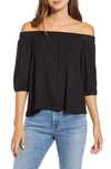 Loveappella Off The Shoulder Top In Black
