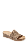 Bos. & Co. Lux Slide Sandal In Leopard Print Suede