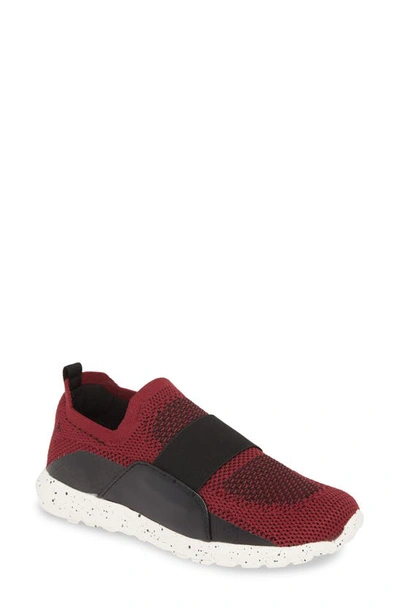Bernie Mev Asako Slip-on Sneaker In Burgundy Fabric