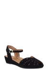 L'amour Des Pieds 'brenn' Ankle Strap Sandal In Black Suede