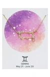 Sterling Forever Constellation Necklace In Gold - Gemini