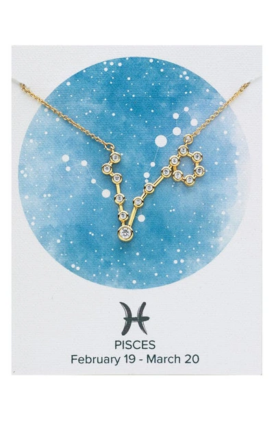 Sterling Forever Constellation Necklace In Gold - Pisces