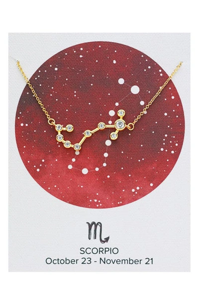 Sterling Forever Constellation Necklace In Gold - Scorpio