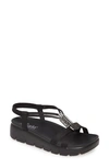 Alegria By Pg Lite Roz Sandal In Black Silver Leather