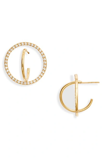 Knotty Orbit Stud Earrings In Gold