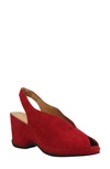 Bright Red Suede