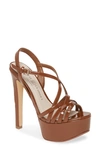 Chinese Laundry Teaser2 Platform Sandal In Espresso Patent Leather