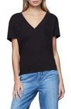 Good American V-neck Cotton-jersey T-shirt In Black