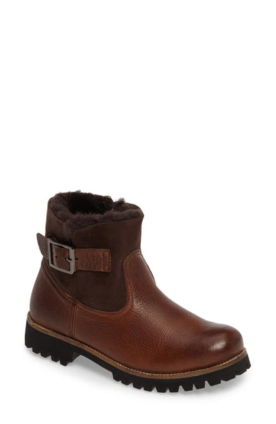 Blackstone Ol06 Genuine Shearling Lined Bootie In Brown Leather