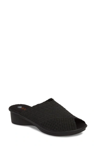 Bernie Mev Cyrene Wedge Sandal In Black Fabric