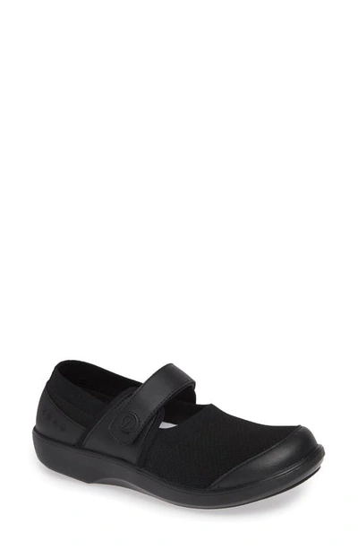 Traq By Alegria Alegria Qutie Mary Jane Flat In All Black Leather
