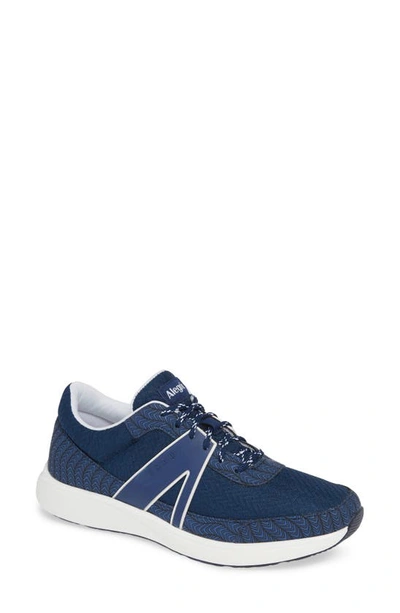 Traq By Alegria Qarma Sneaker In Paths Navy Leather