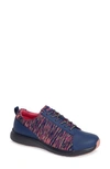 Traq By Alegria Qest Sneaker In Navy Leather