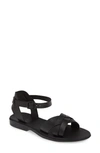 Jerusalem Sandals Chloe Ankle Strap Sandal In Black Leather