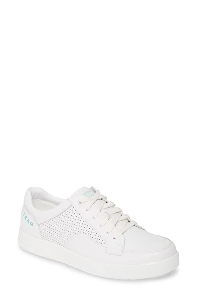 Traq By Alegria Baseq Low Top Sneaker In White Leather