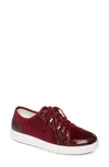 Traq By Alegria Alegria Lyriq Sneaker In Wine Velvet Fabric