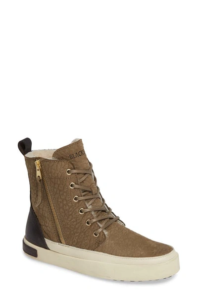 Blackstone 'cw96' Genuine Shearling Lined Sneaker Boot In Cub Leather