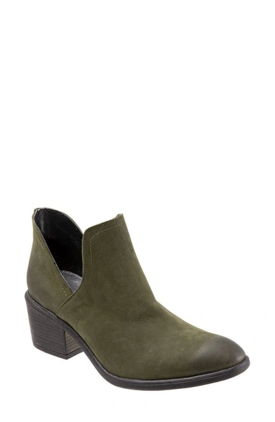 Bueno Dylan Cutout Bootie In Army Green Nubuck