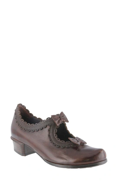 Spring Step Jezebel Pump In Chocolate Brown Leather