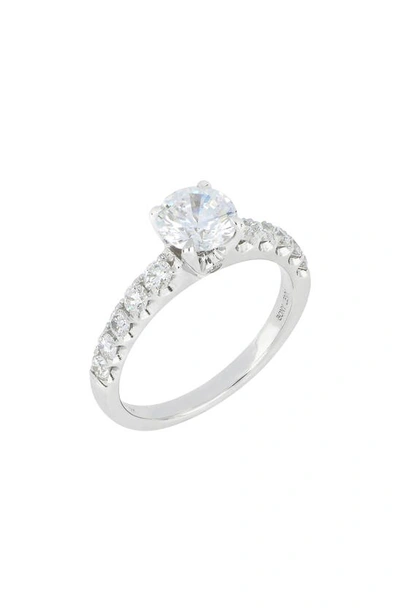 Bony Levy Pavé Diamond Round Solitaire Engagement Ring Setting In White Gold