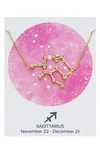 Sterling Forever Constellation Necklace In Gold - Sagittarius