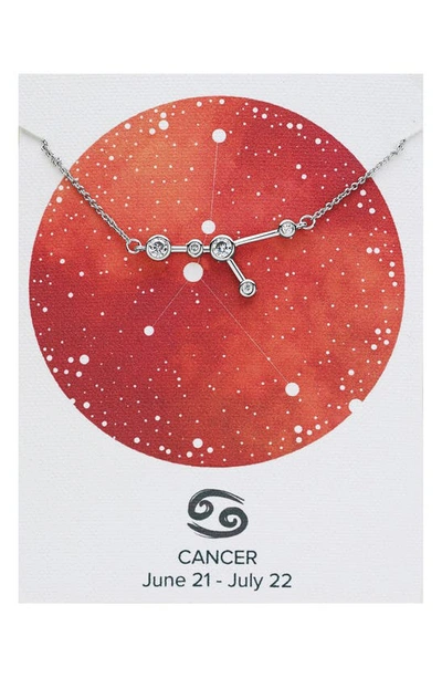 Sterling Forever Constellation Necklace In Silver - Cancer