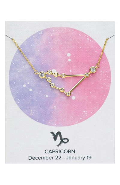 Sterling Forever Constellation Necklace In Gold - Capricorn