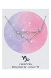 Sterling Forever Constellation Necklace In Silver - Capricorn