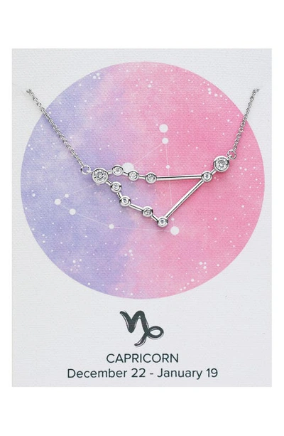 Sterling Forever Constellation Necklace In Silver - Capricorn