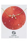 Sterling Forever Constellation Necklace In Gold - Cancer