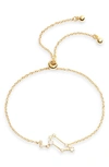 Sterling Forever Zodiac Bracelet In Gold Leo